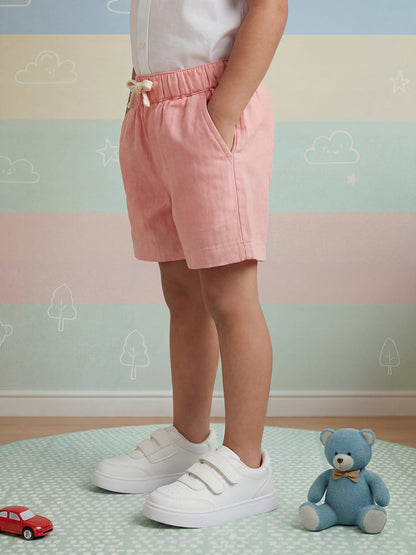 Summer Vibes Shorts for Boys in Pink