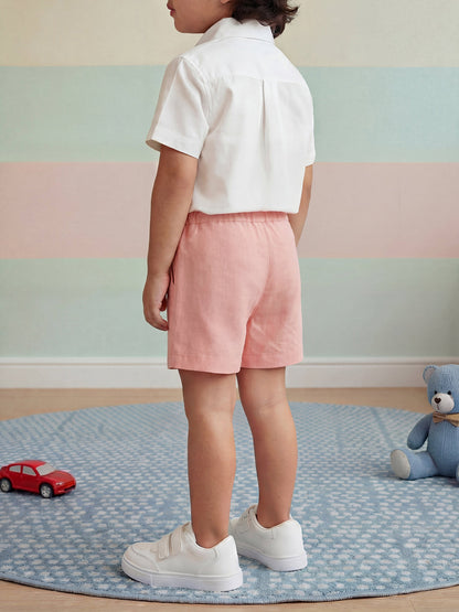 Summer Vibes Shorts for Boys in Pink