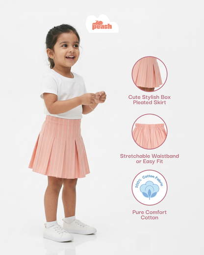 Twirl and Fun Box Pleat Skirt (Pink)