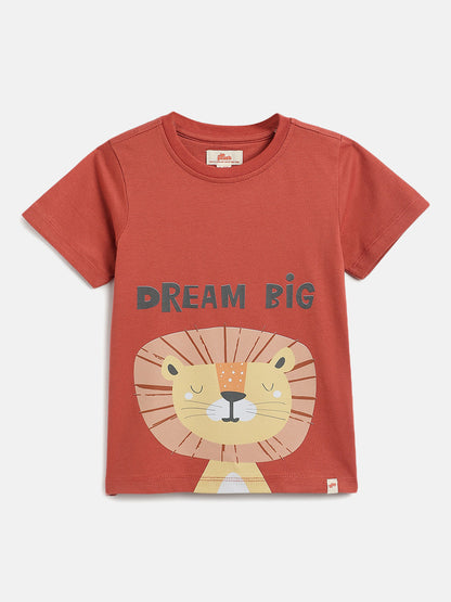 Roar Animal Print T-shirt in Rust