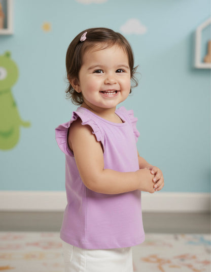 Frill on my Sleeve T-shirt in Purple