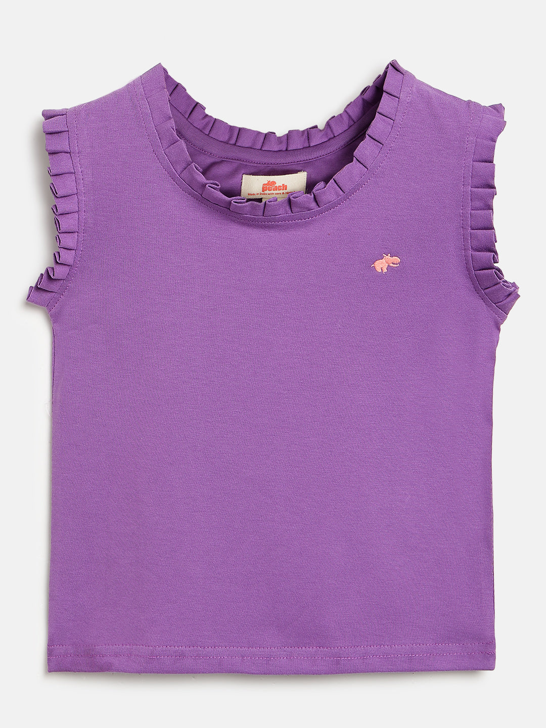 Dainty Frill T-shirt in Purple for Girls