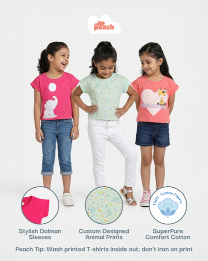 Easy Breezy Pure Cotton Comfort T-shirt in Fuchsia Pink
