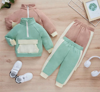 Baby Unisex Tracksuit Green Baby Clothing for kids