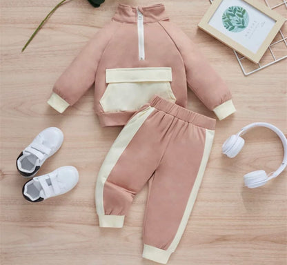 Baby Unisex Tracksuit Brown Baby Clothing for kids