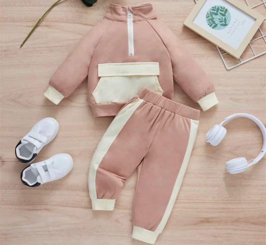 Unisex Kids' Tracksuit – Brown