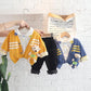 Baby Boy Full Fleece Jacket Set With Matching T-Shirt,Pants & Teddy Bear