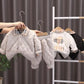 Baby Boy Burberry Print Track Suit White Baby Clothing for kids