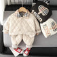 Baby Boy Burberry Print Track Suit White Baby Clothing for kids