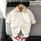 Baby Boy Burberry Print Track Suit White Baby Clothing for kids