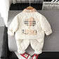 Baby Boy Burberry Print Track Suit White Baby Clothing for kids