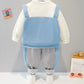 Baby Unisex “Rabbit “ Captioned Tracksuit With Matching Soft Toy Pink Baby Clothing for kids
