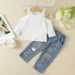 Baby Girl Top With Jeans Set