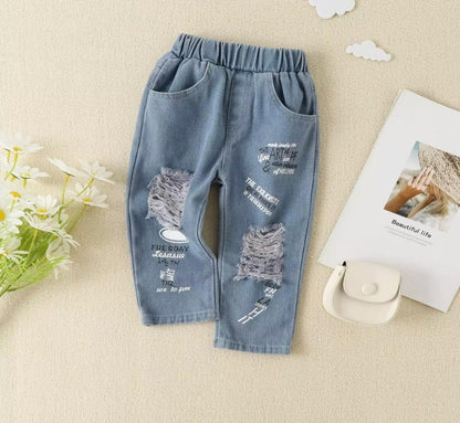 Baby Girl Top With Jeans Set White Sets for kids