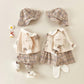 Baby Girl Burberry Romper & Sweater Set With Matching Hat