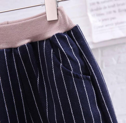 Baby Boy Formal Striped Suit With T-Shirt & Teddy Bear