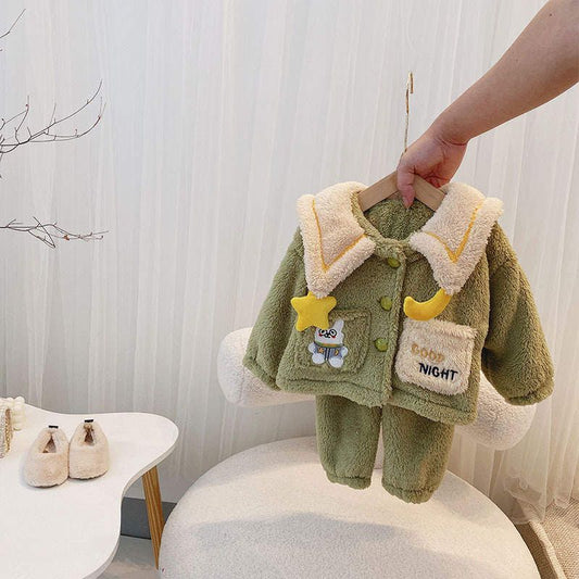 Baby Girl Full Fleece Night Suit Set