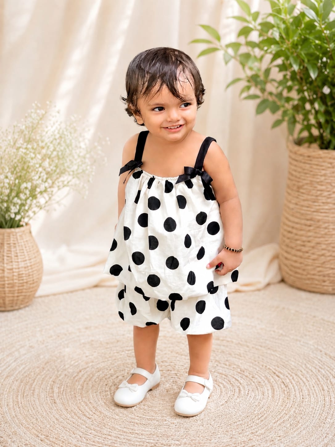 Ivory and Black (Polka Dot)