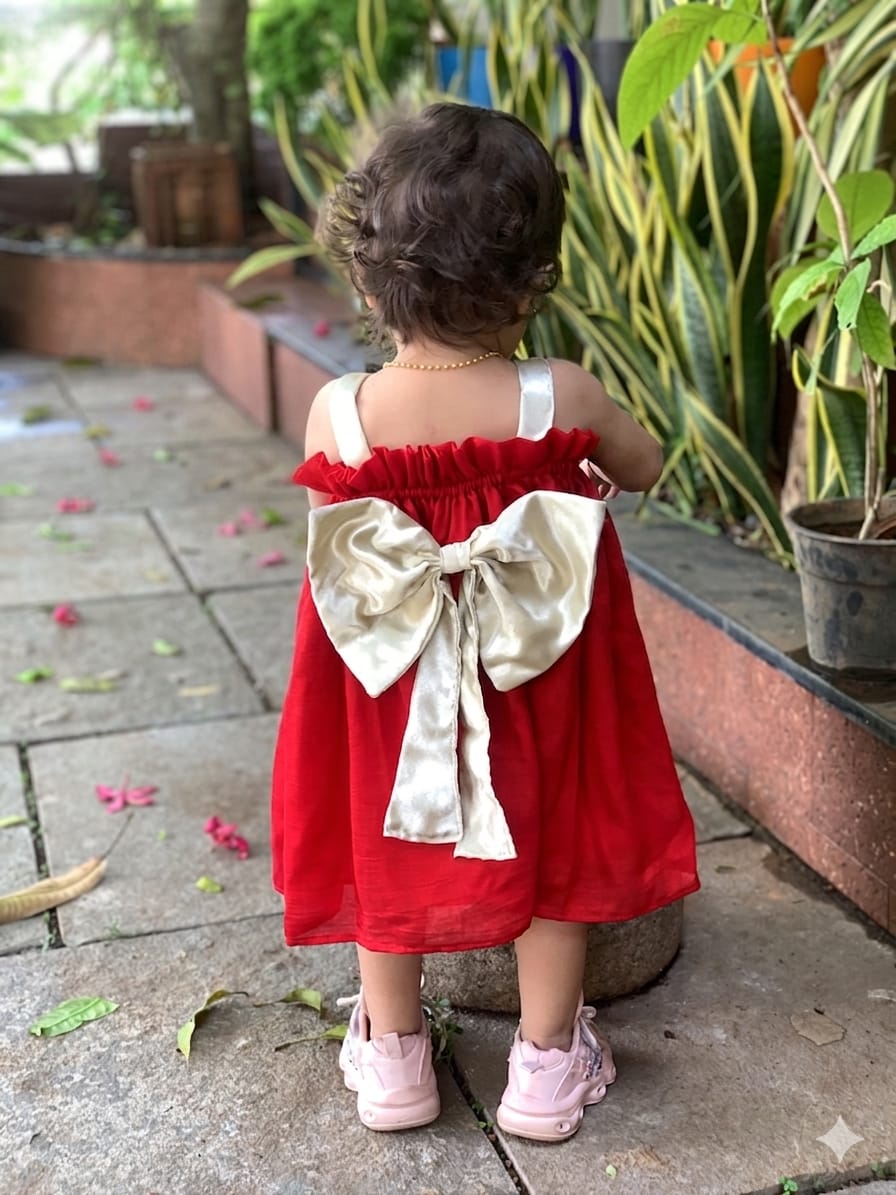 Crimson Red (with creamy ivory straps)