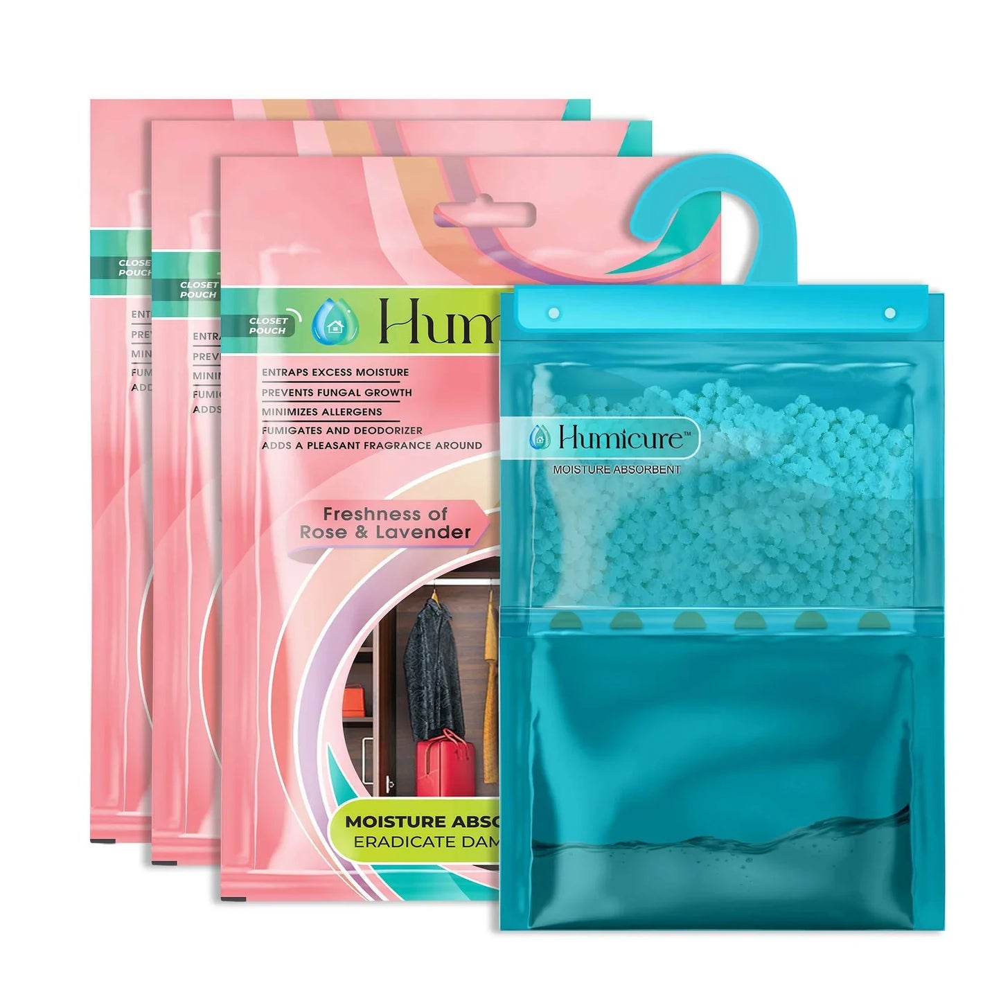 Humicure Moisture Absorber Hanging Bags - 400g / 1L Classic 4