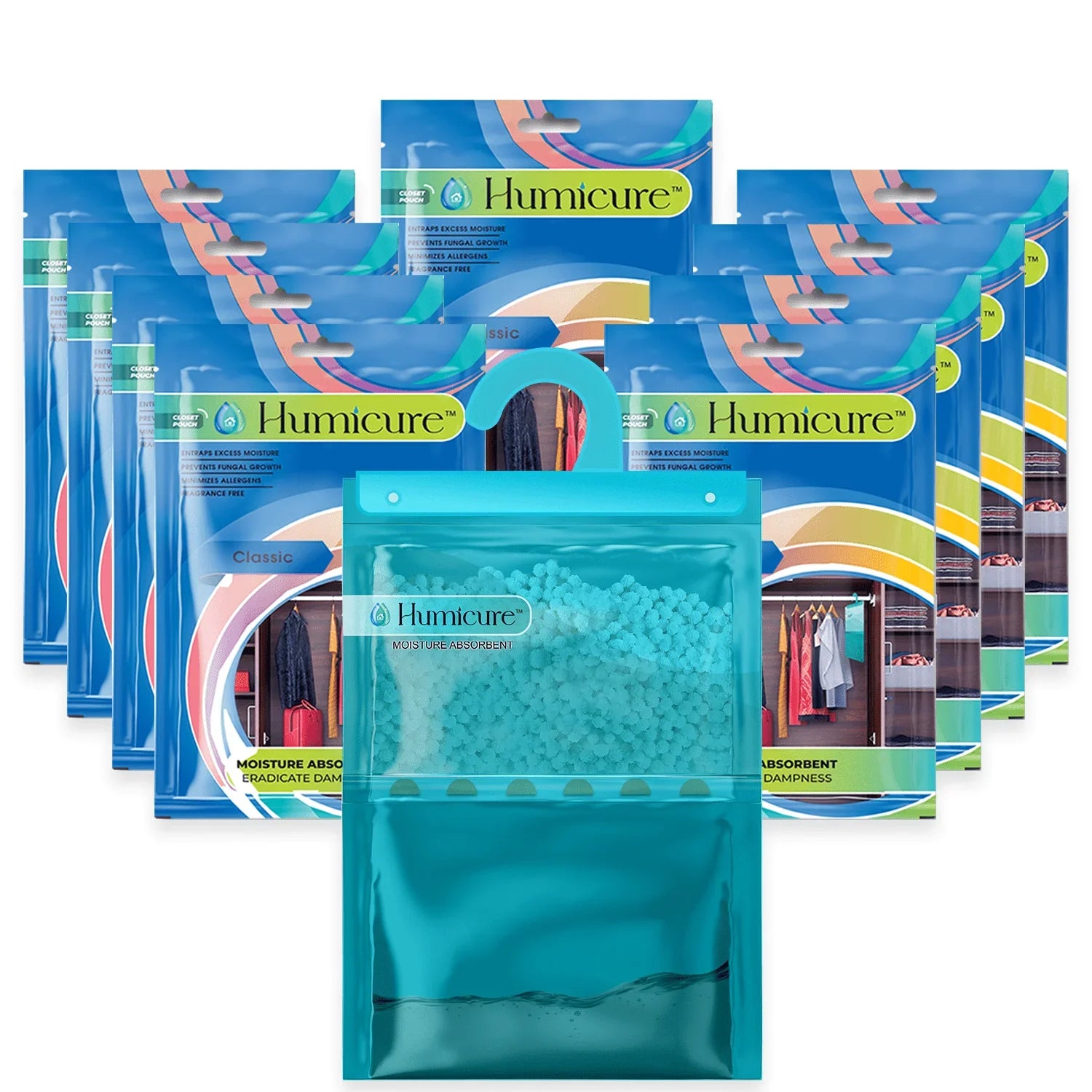 Humicure Moisture Absorber Hanging Bags - 400g / 1L Ocean Breeze 9