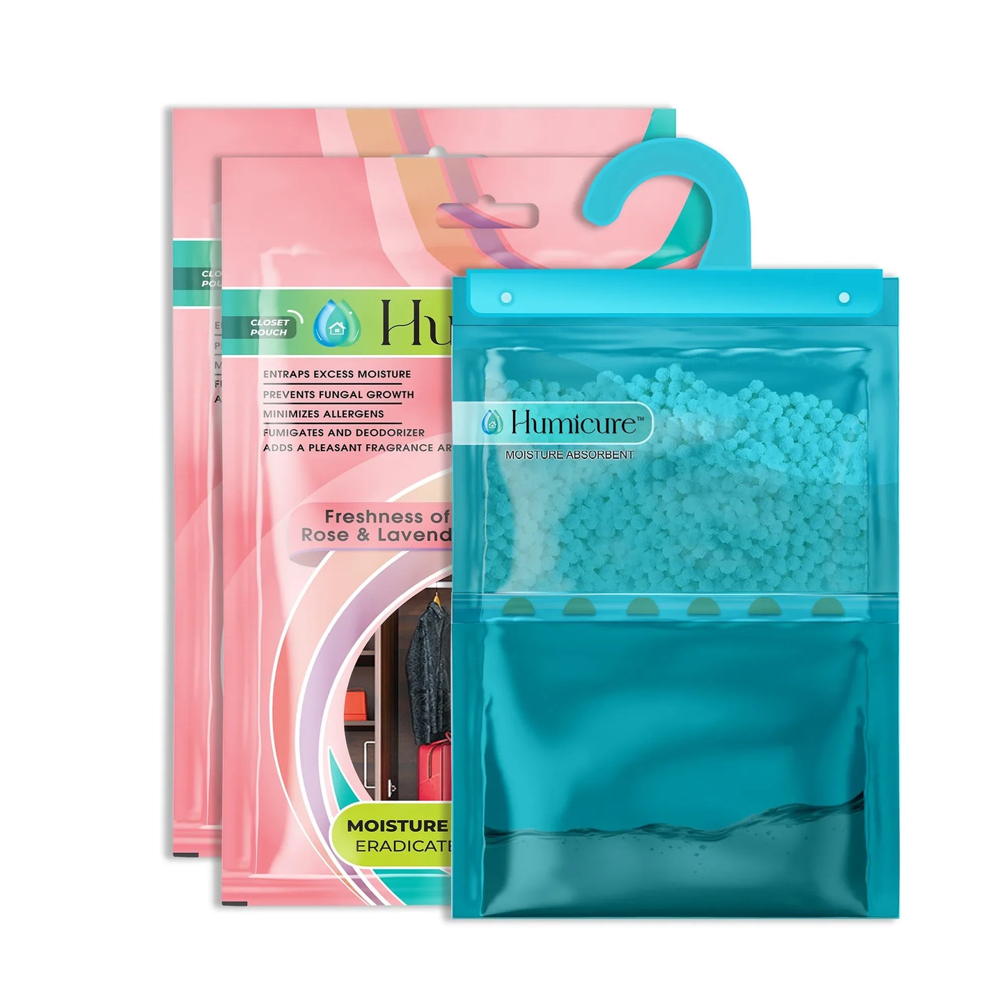 Humicure Moisture Absorber Hanging Bags - 400g / 1L Classic 3