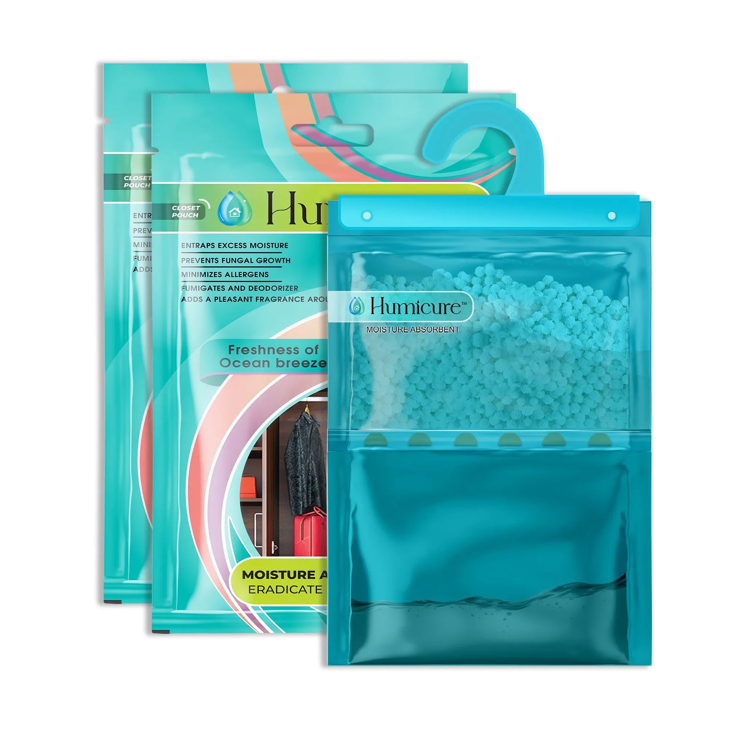Humicure Moisture Absorber Hanging Bags - 400g / 1L Fragrance Combo 6