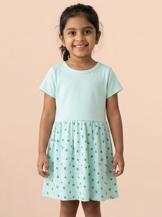 Fruity Fun Super Soft Dress for Girls (Blue)