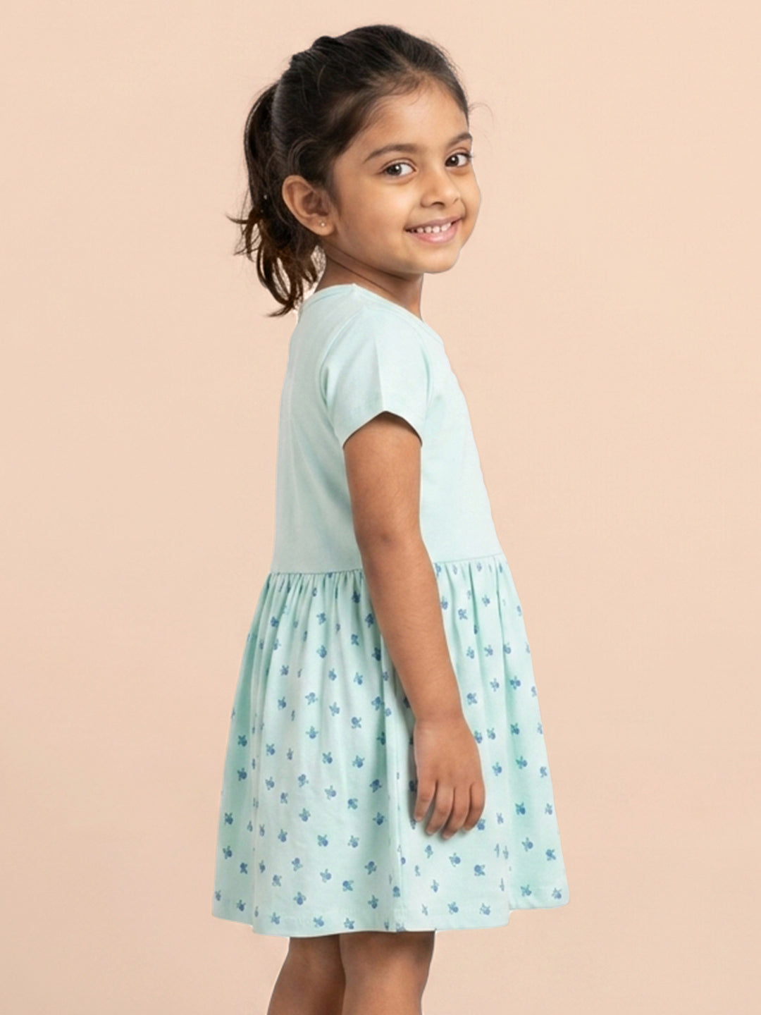 Fruity Fun Super Soft Dress for Girls (Blue)