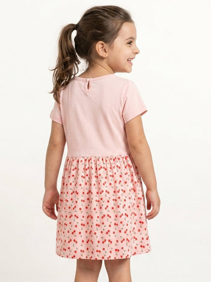Fruity Fun Super Soft Dress for Girls (Pink)