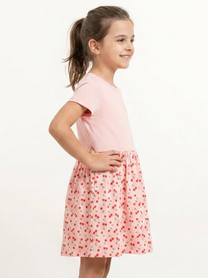Fruity Fun Super Soft Dress for Girls (Pink)