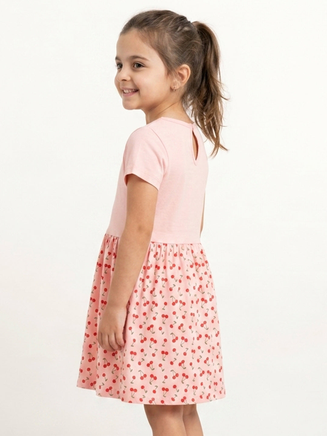 Fruity Fun Super Soft Dress for Girls (Pink)