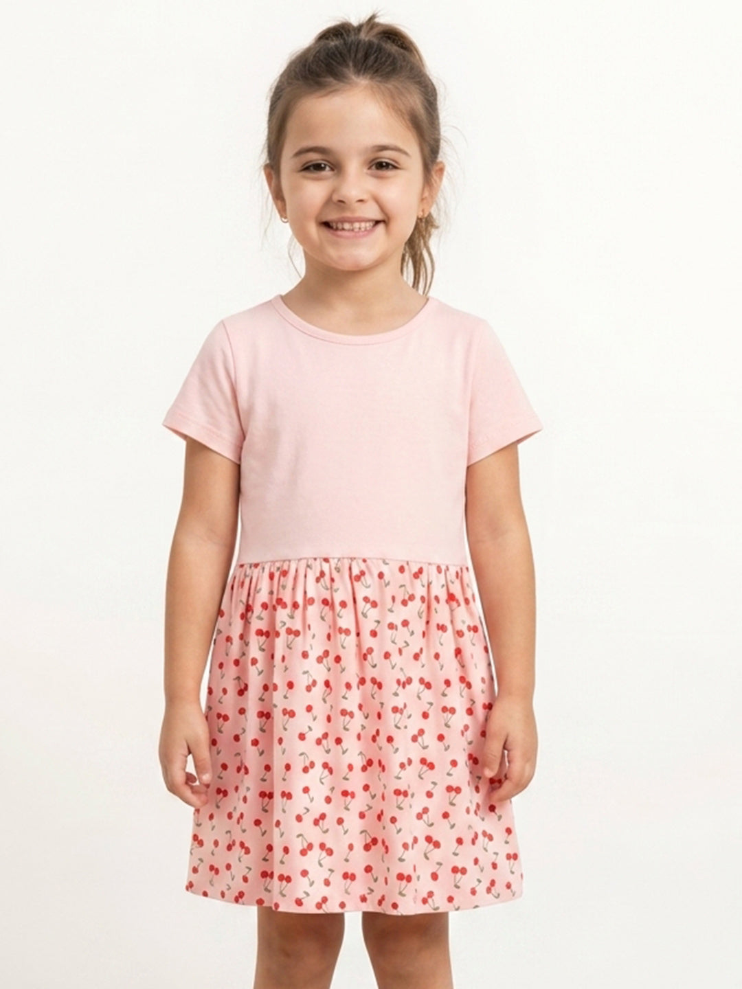 Fruity Fun Super Soft Dress for Girls (Pink)