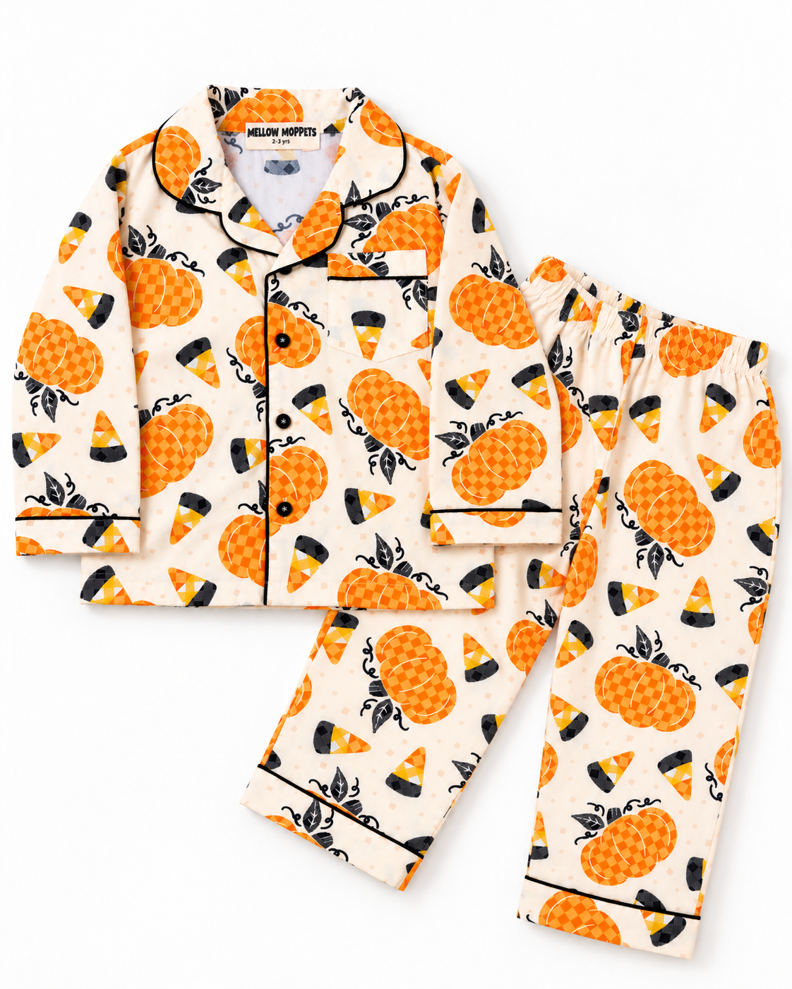 Pumpkin Dreams Pure Cotton Night Suit