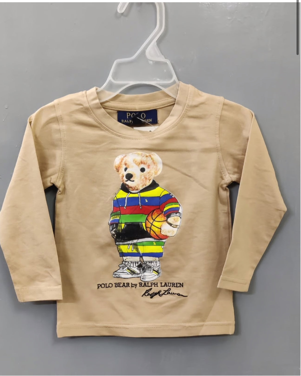 Ralph Teddy Unisex Full Sleeves Black T-Shirts & Shirts for kids