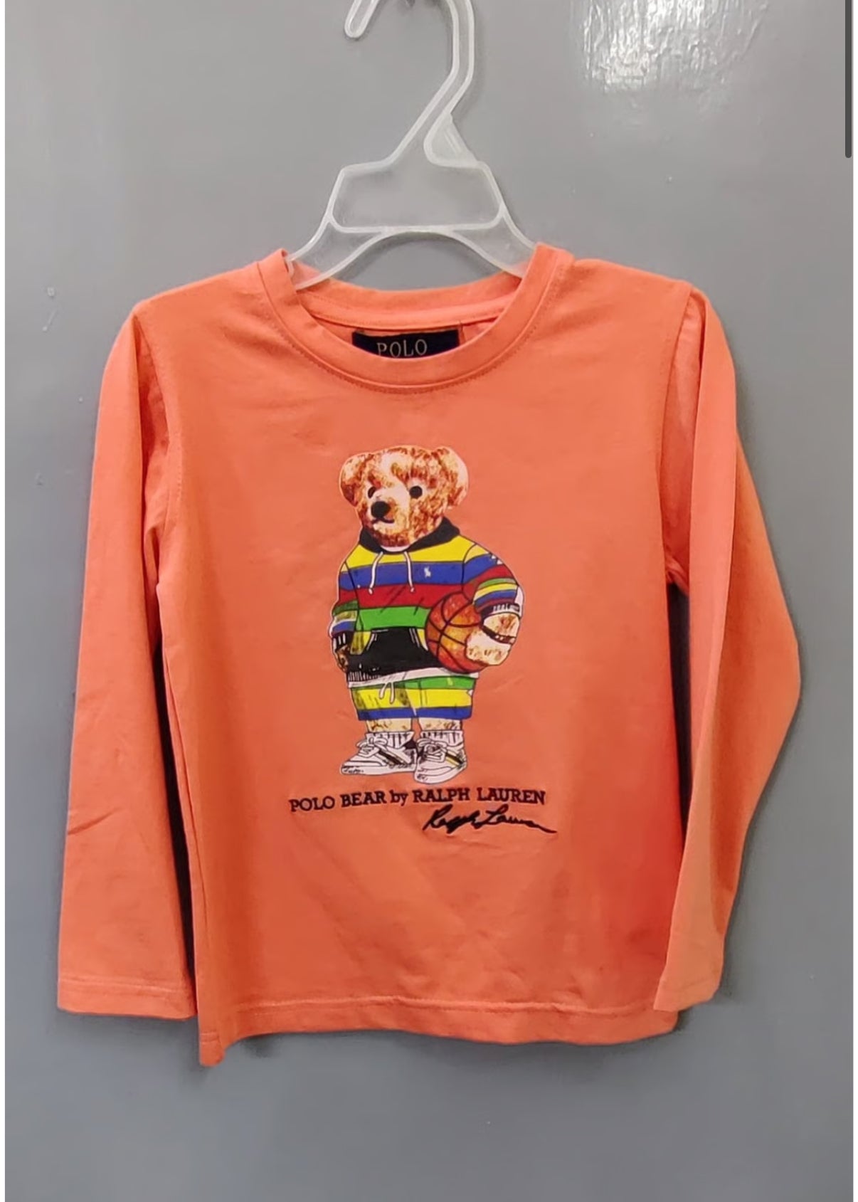 Ralph Teddy Unisex Full Sleeves Grey T-Shirts & Shirts for kids