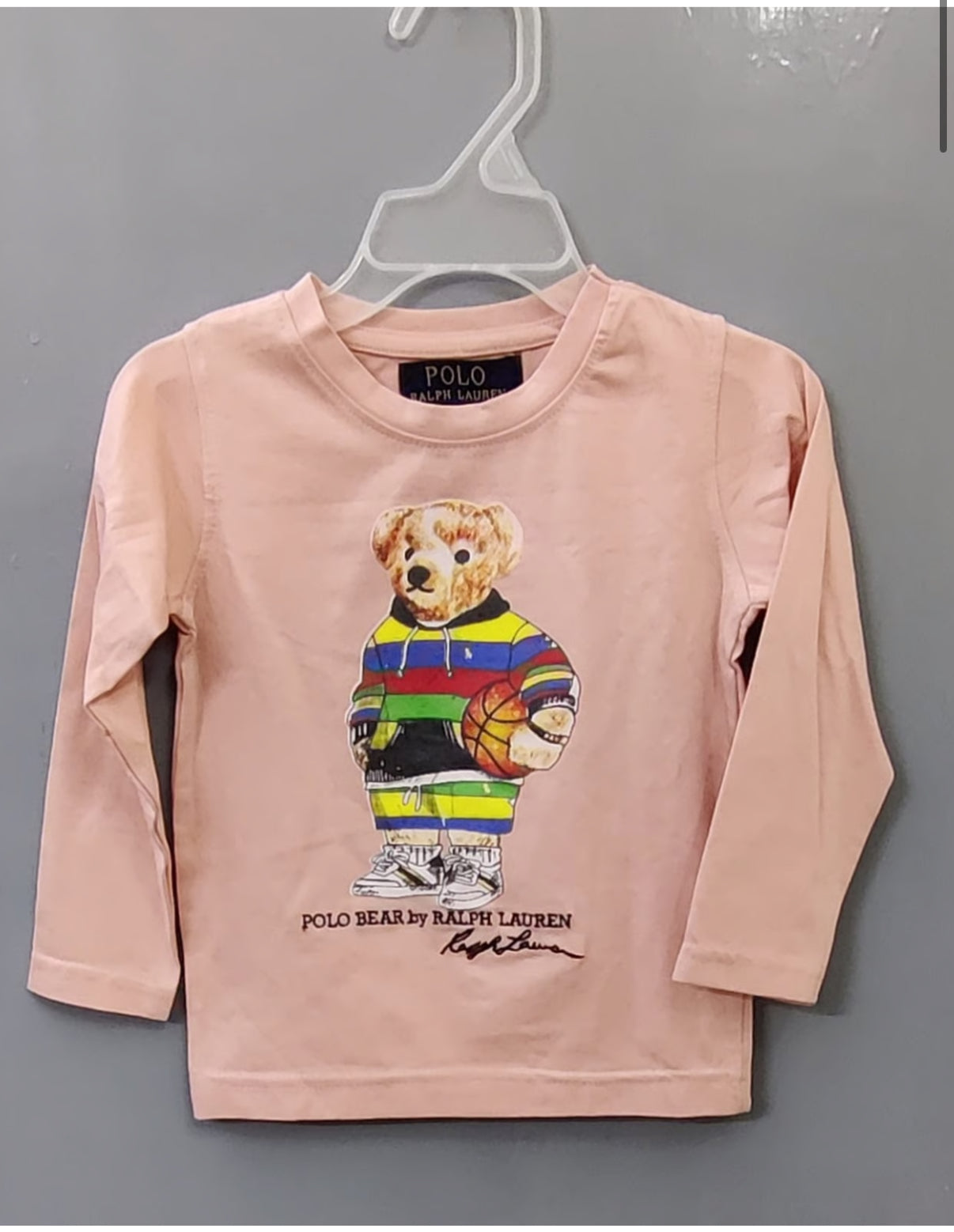 Ralph Teddy Unisex Full Sleeves Beige T-Shirts & Shirts for kids
