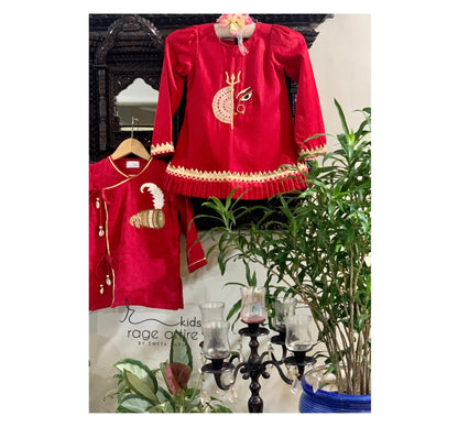 Durga Shakti Kurta Dhoti Set for Girls