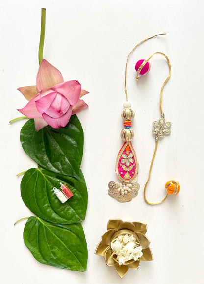Rimjhim Gota Patti Rakhi and Lumba Set