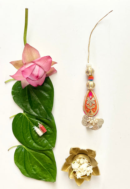 Rimjhim Gota Patti Rakhi and Lumba Set