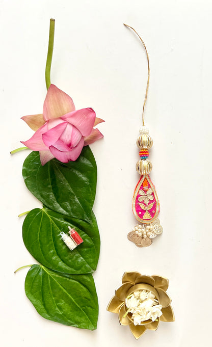Rimjhim Gota Patti Rakhi and Lumba Set