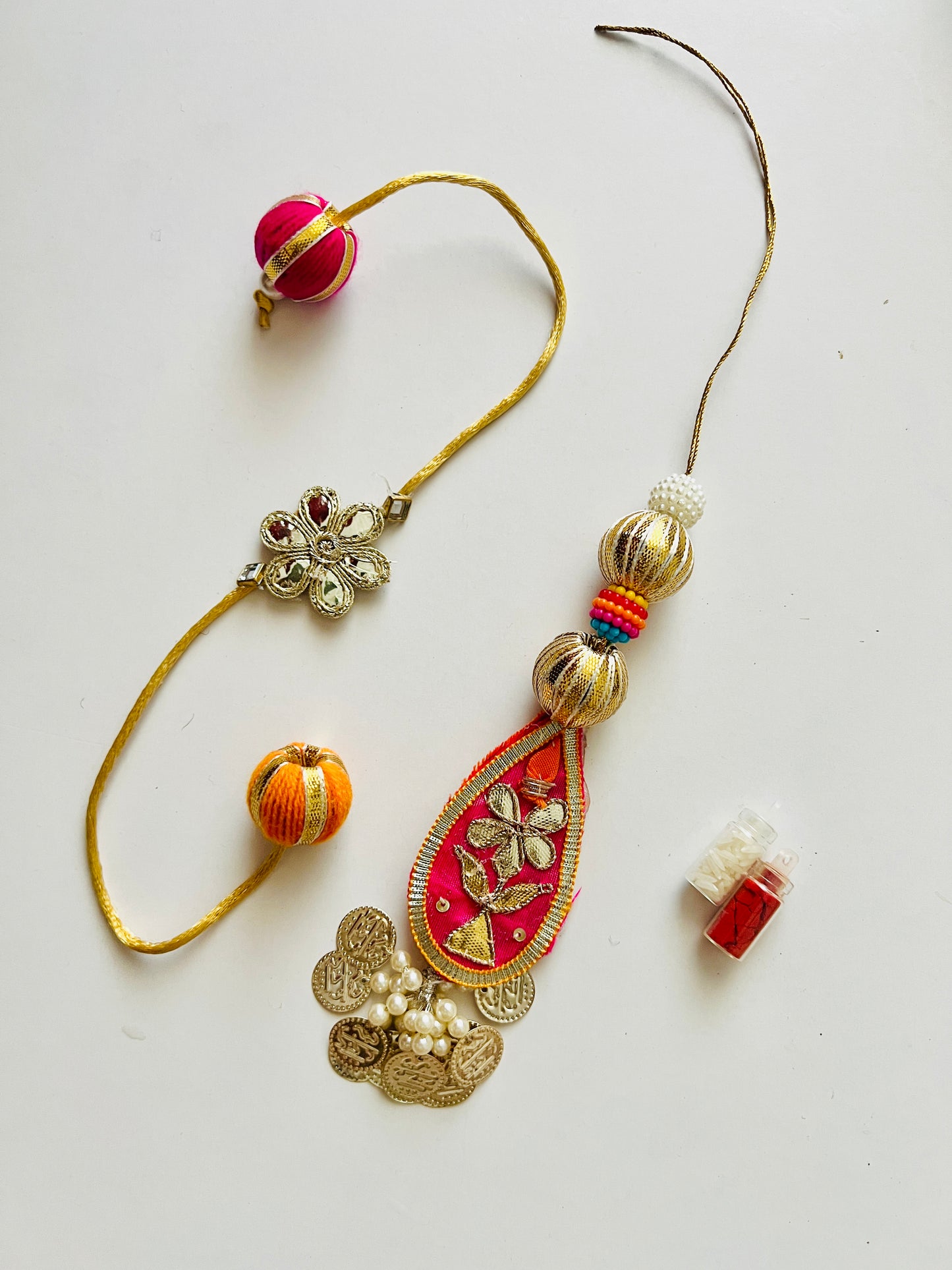 Rimjhim Gota Patti Rakhi and Lumba Set