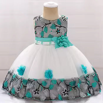 Embellished Flutter Sleeve Fit & Flare Dress