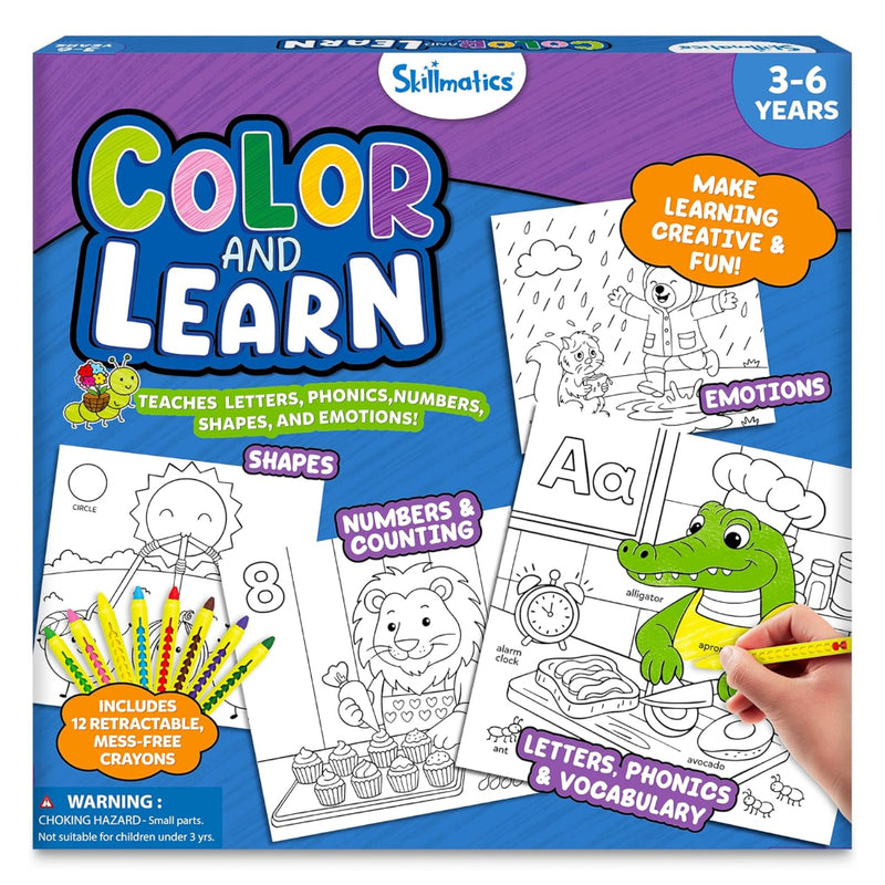 Colour and Learn - Letters, phonics, numbers, shapes & emotions
