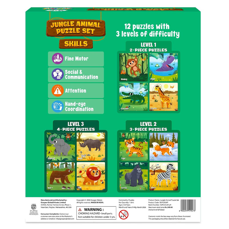 Jungle Animals Puzzle Set