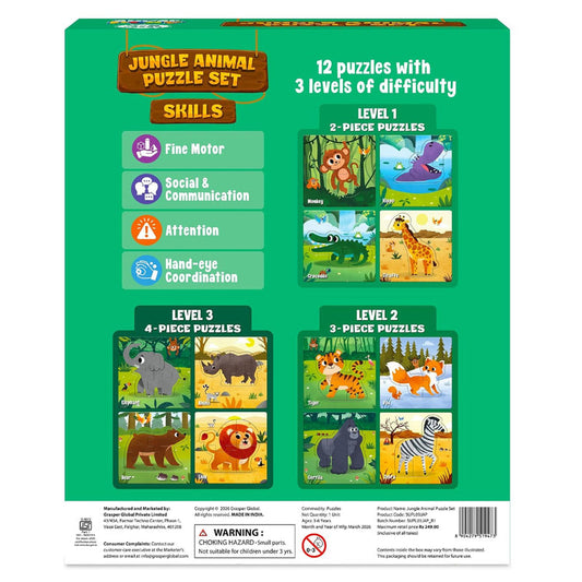 Jungle Animals Puzzle Set