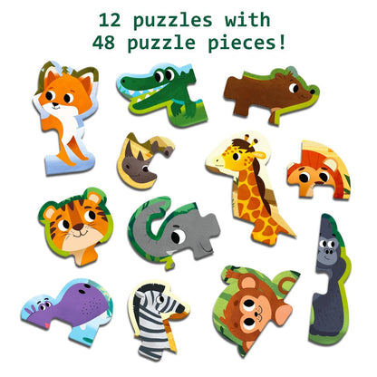 Jungle Animals Puzzle Set