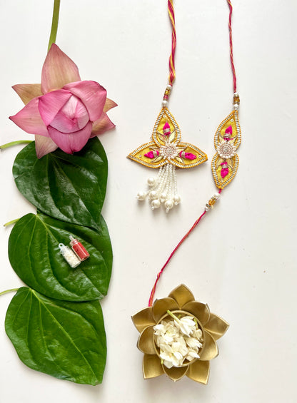 Tara Gota Patti Rakhi and Lumba Set