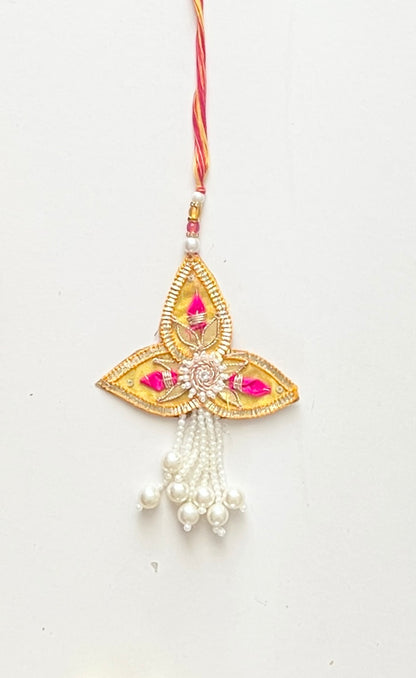 Tara Gota Patti Rakhi and Lumba Set