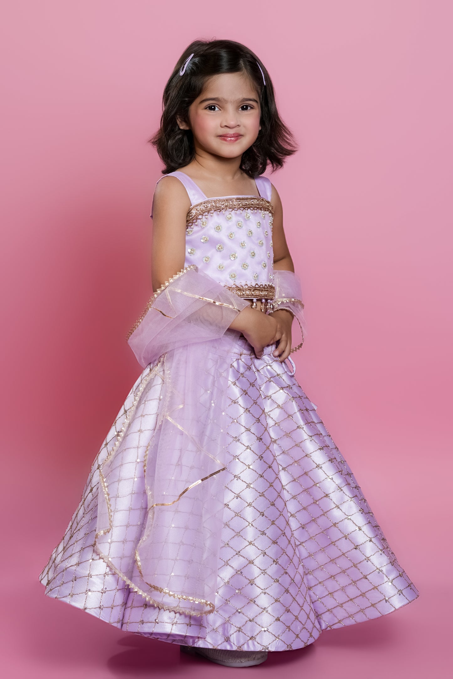Organza Embellished Lehenga